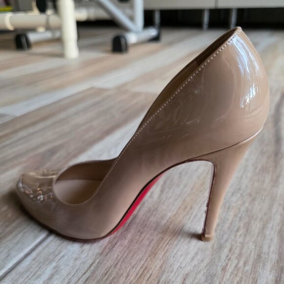 Christian Louboutin Fifille Simple Nude Patent Leather Pumps Eur. 36.5 - Picture 6 of 13